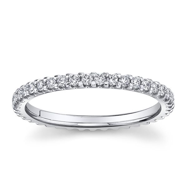 Memoire Platinum Diamond Eternity Wedding Band 1/2 ct. tw.