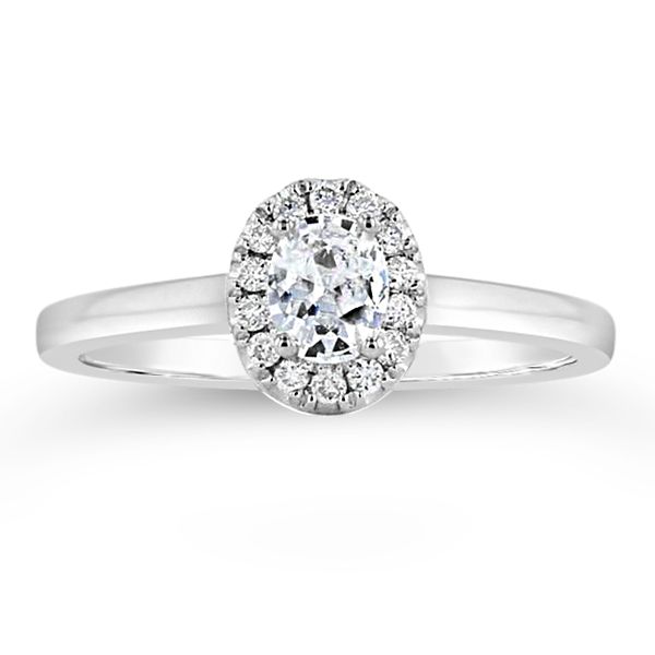 RB Signature 14k White Gold Diamond Engagement Ring Setting 1/10 ct. tw.