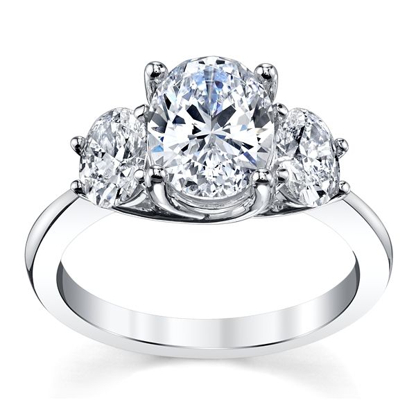 RB Signature 14k White Gold Diamond Engagement Ring Setting 1 ct. tw.