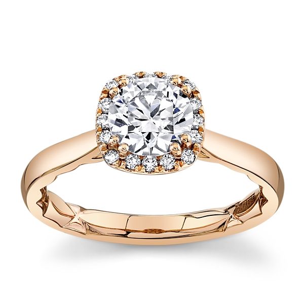 A.Jaffe 14k Rose Gold Diamond Engagement Ring Setting 1/10 ct. tw.