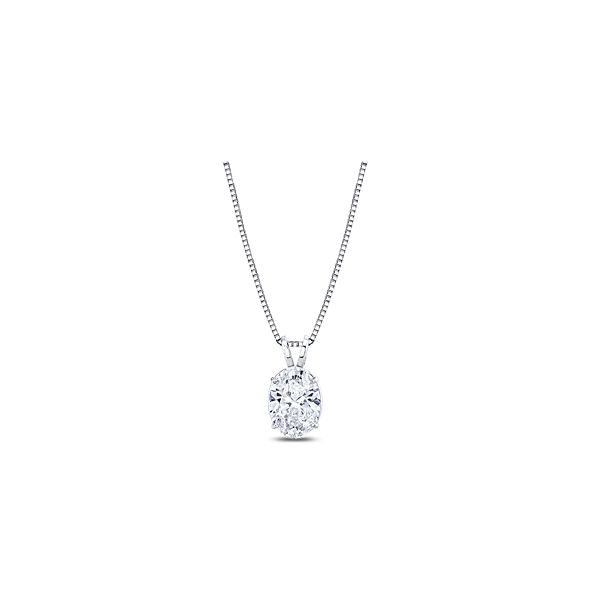 Eternalle Lab-Grown 14k White Gold Solitaire Diamond Pendant 3 ct. tw.