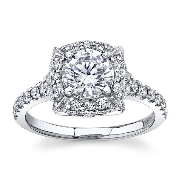 RB Signature 14k White Gold Diamond Engagement Ring Setting 3/8 ct. tw.