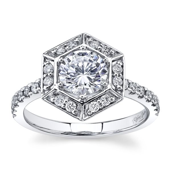 RB Signature 14k White Gold Diamond Engagement Ring Setting 1/3 ct. tw.