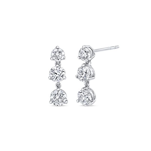 Memoire 18k White Gold Diamond Earrings 1 1/2 ct. tw.