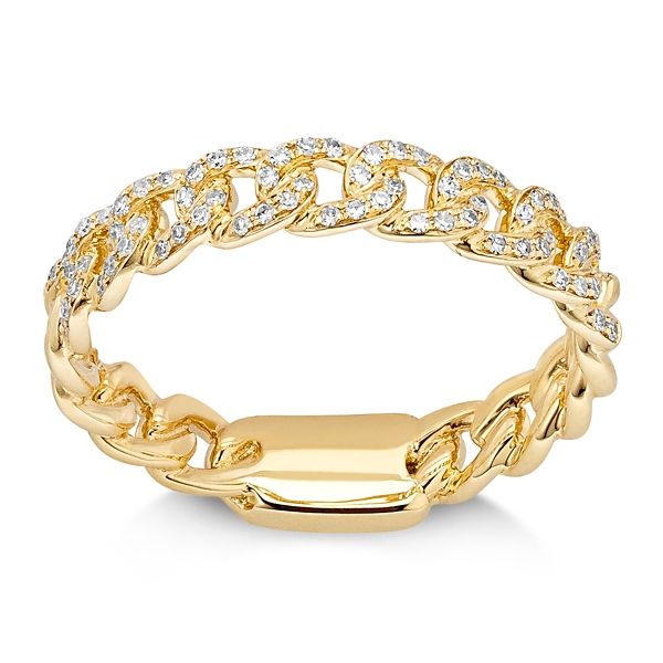 Shy Creation 14k Yellow Gold Diamond Wedding Band 1/6 ct. tw.