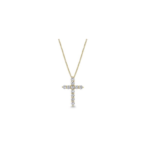 Eternalle Lab-Grown 14k Yellow Gold Cross Diamond Pendant 1/3 ct. tw.