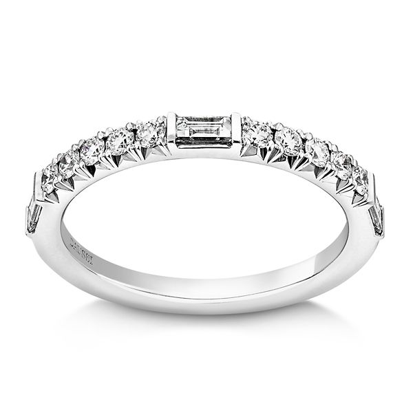 Henri Daussi 14k White Gold Diamond Wedding Band 3/8 ct. tw.