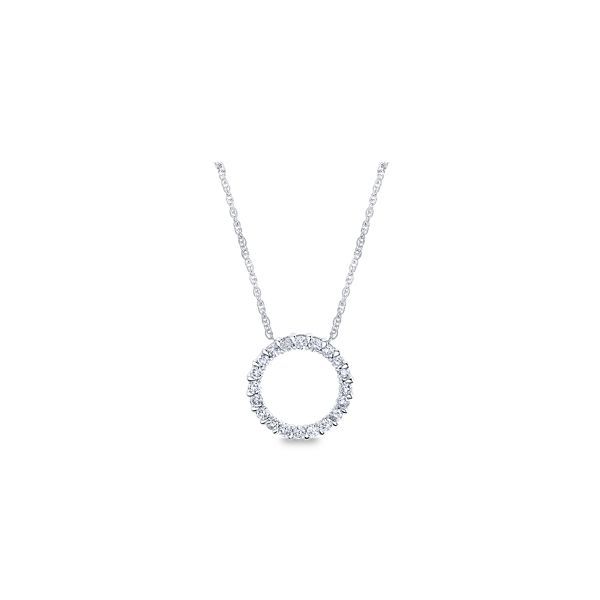 14k White Gold Diamond Necklace 1/2 ct. tw.