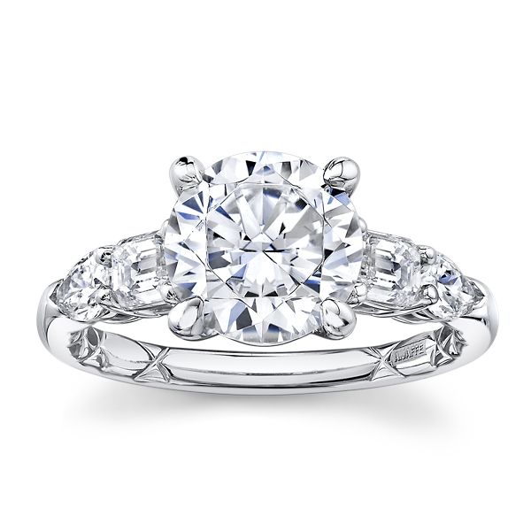A.Jaffe 14k White Gold Diamond Engagement Ring Setting 1 ct. tw.
