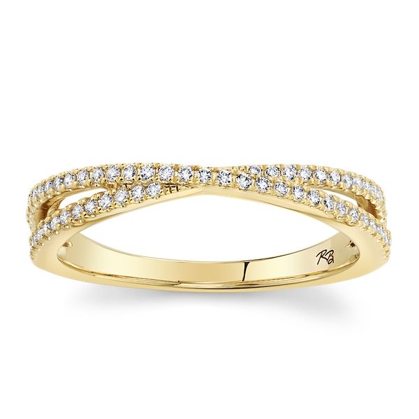 14k Yellow Gold Diamond Wedding Band 1/5 ct. tw.