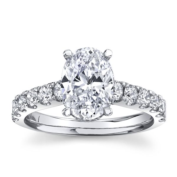 RB Signature 14k White Gold Diamond Engagement Ring Setting 1 ct. tw.