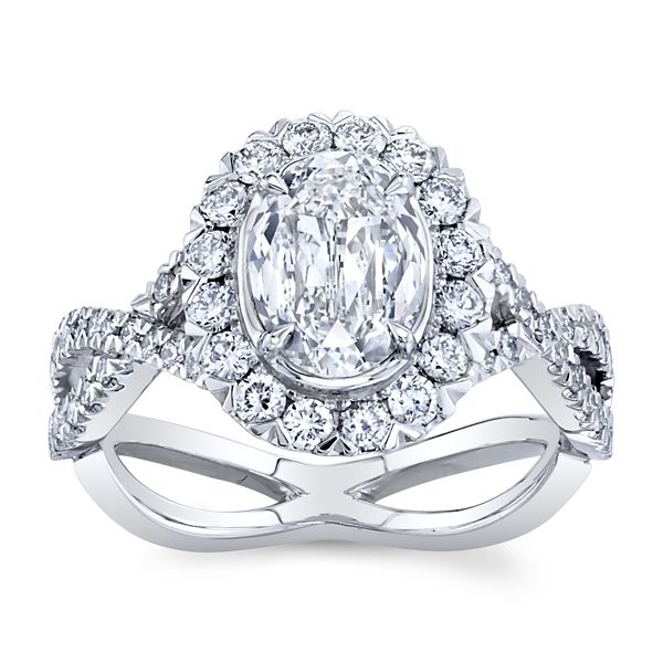 Christopher Designs Lab-Grown 14k White Gold Diamond Engagement Ring 1 1/2 ct. tw.