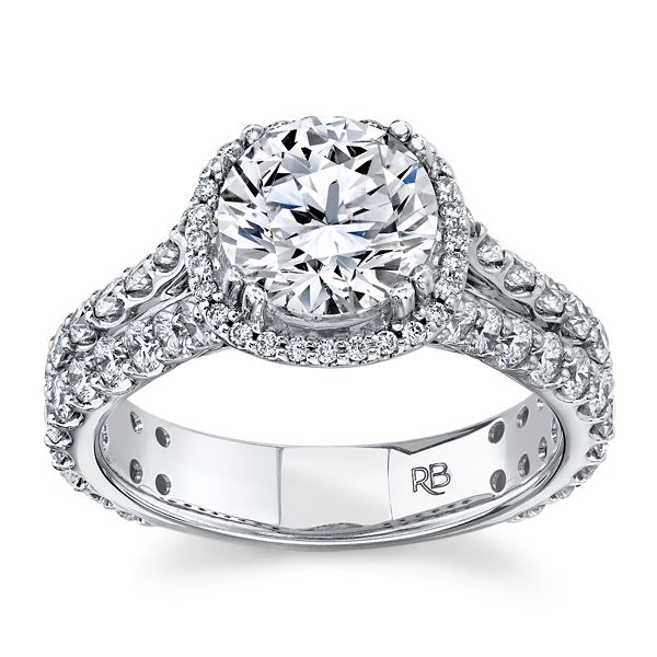 RB Signature 14k White Gold Diamond Engagement Ring Setting 1 1/2 ct. tw.