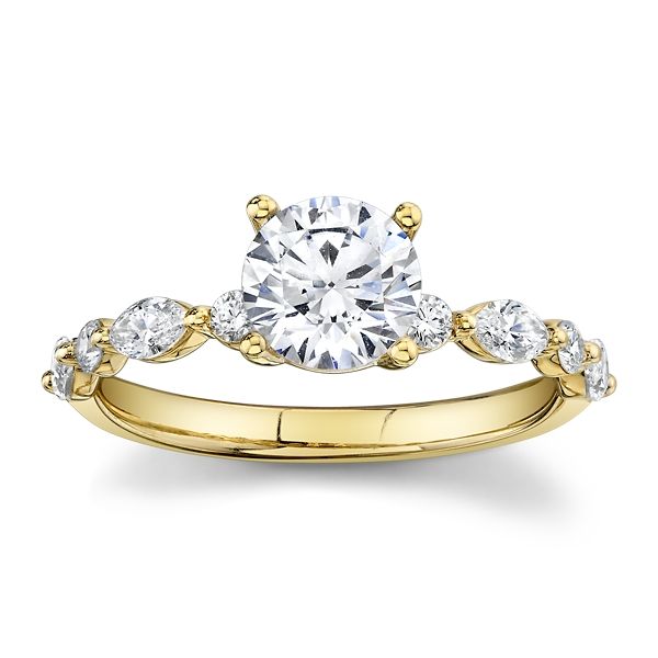 Sobriquette halfrond cafe Shop Yellow Gold Engagement Rings at Robbins Brothers