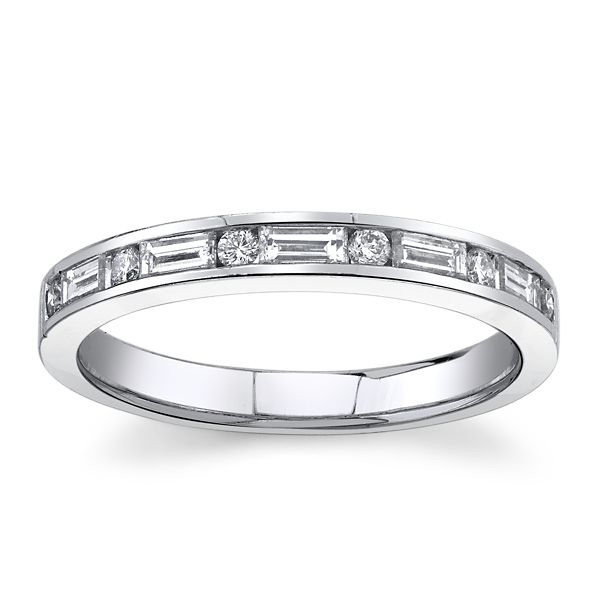Divine 18k White Gold Diamond Wedding Band 1/3 ct. tw.