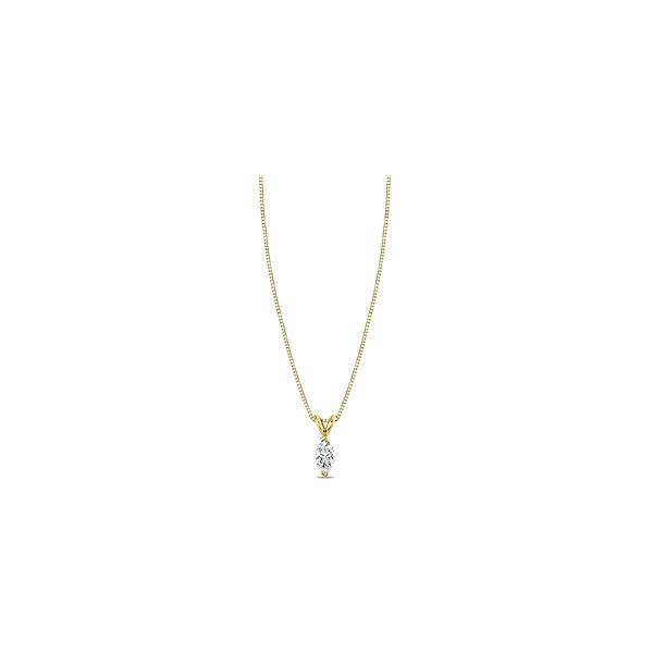 Eternalle Lab-Grown 14k Yellow Gold Solitaire Diamond Pendant 1/2 ct. tw.
