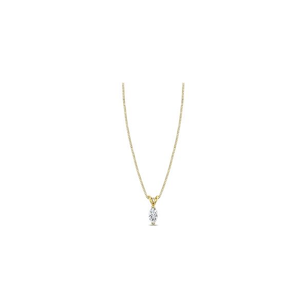 Eternalle Lab-Grown 14k Yellow Gold Solitaire Diamond Pendant 1/2 ct. tw.