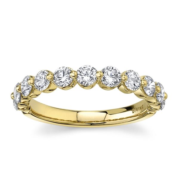 Divine 18k Yellow Gold Diamond Wedding Band 1 ct. tw.