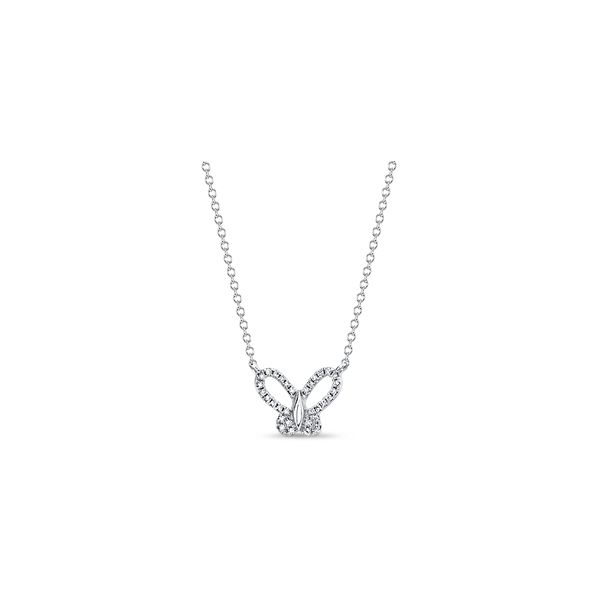 Shy Creation 14k White Gold Diamond Necklace 0.07 ct. tw.