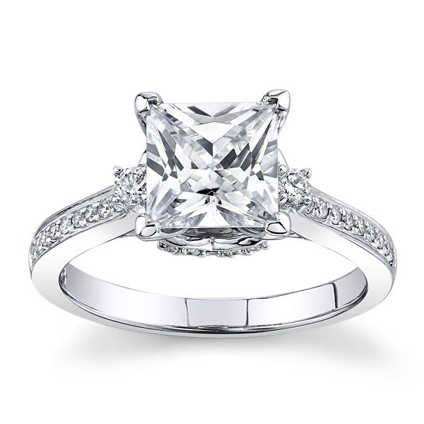 RB Signature 14k White Gold Diamond Engagement Ring Setting 1/4 ct. tw.