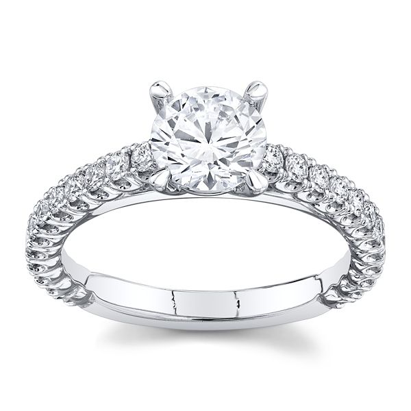 Gabriel & Co. 14k White Gold Diamond Engagement Ring Setting 1/2 ct. tw.