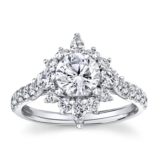 Gabriel & Co. 14k White Gold Diamond Engagement Ring Setting 7/8 ct. tw.