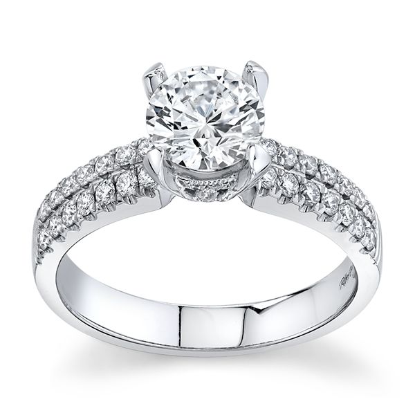 RB Signature 14k White Gold Diamond Engagement Ring Setting 1/3 ct. tw.