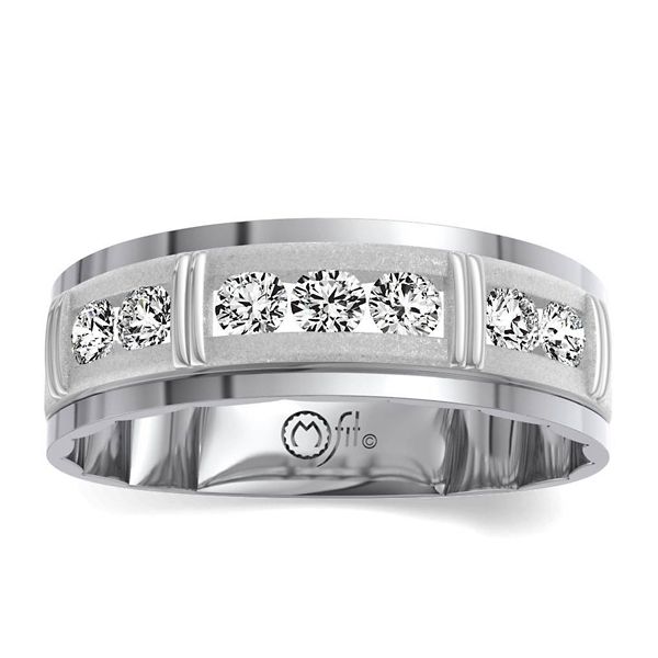 MFit 14k White Gold Diamond Wedding Band 1/2 ct. tw.