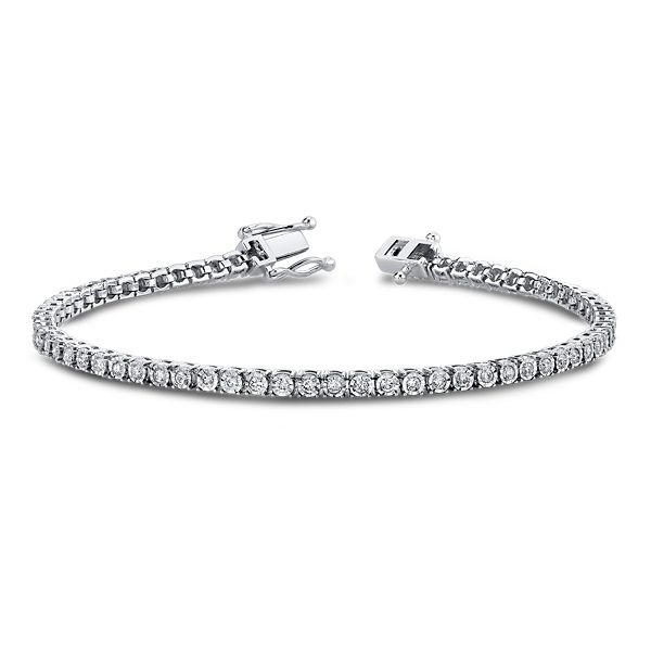 14k White Gold Diamond Bracelet 1 ct. tw.