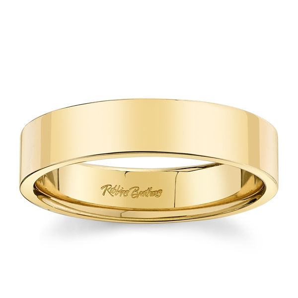 14k Yellow Gold 5 mm Wedding Band