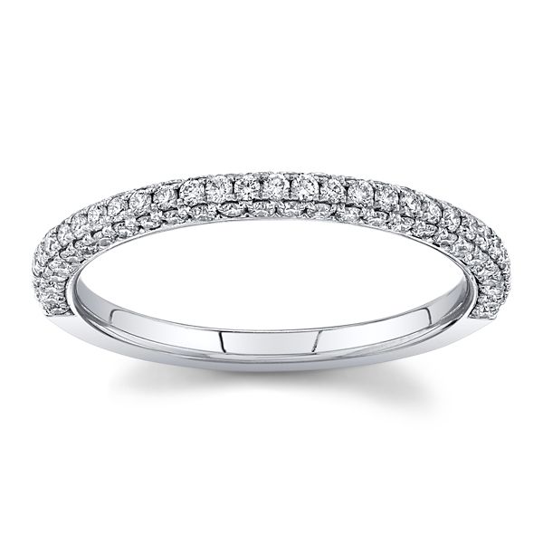 Christopher Designs Lab-Grown 14k White Gold Diamond Wedding Band 1/2 ct. tw.