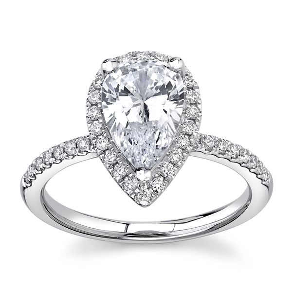 RB Signature 14k White Gold Diamond Engagement Ring Setting 1/4 ct. tw.