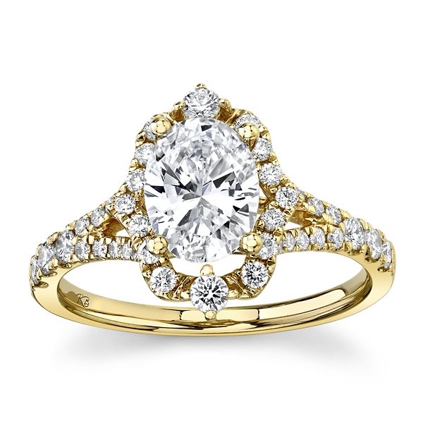 RB Signature 14k Yellow Gold Diamond Engagement Ring Setting 3/8 ct. tw.