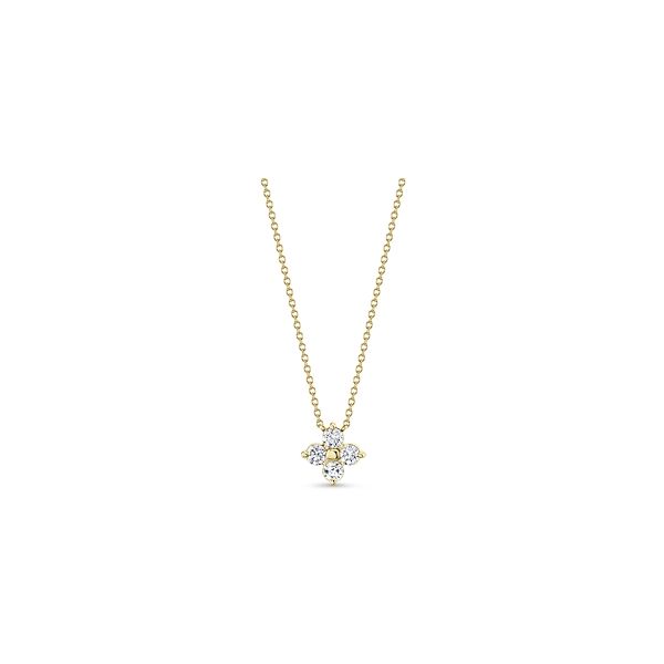 14k Yellow Gold Diamond Necklace 3/8 ct. tw.