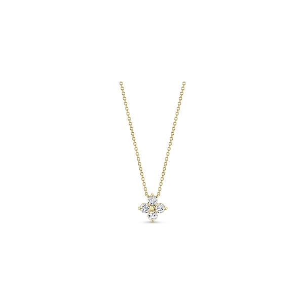 14k Yellow Gold Diamond Necklace 3/8 ct. tw.