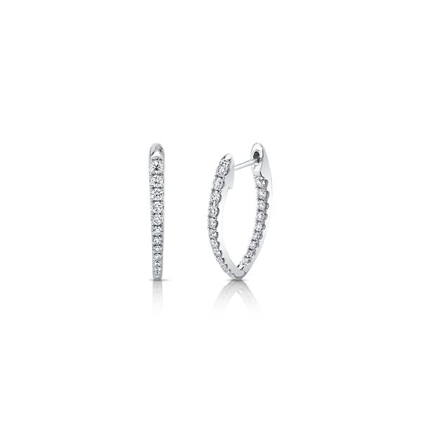 Memoire 18k White Gold Diamond Earrings 3/4 ct. tw.