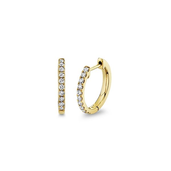 Eternalle Lab-Grown 14k Yellow Gold Hoop Diamond Earrings 1/4 ct. tw.