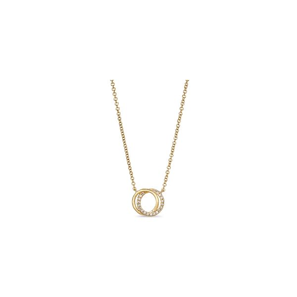 Shy Creation 14k Yellow Gold Diamond Necklace 0.05 ct. tw.