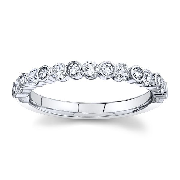 A.Jaffe 14k White Gold Diamond Wedding Band 1/2 ct. tw.