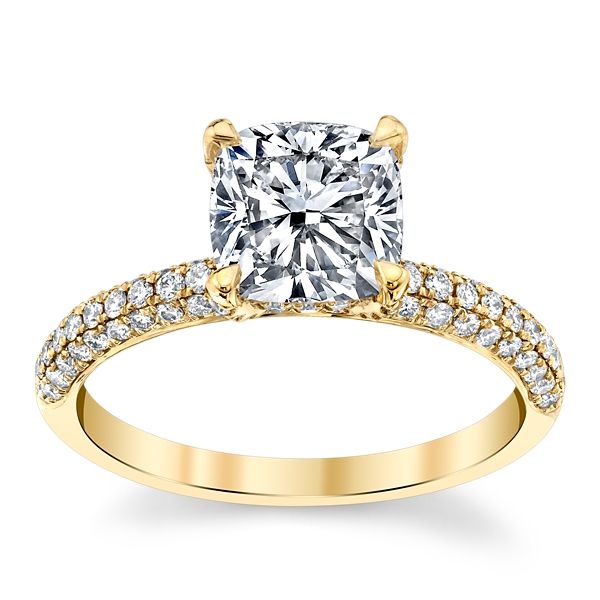 RB Signature 14k Yellow Gold Diamond Engagement Ring Setting 1/2 ct. tw.