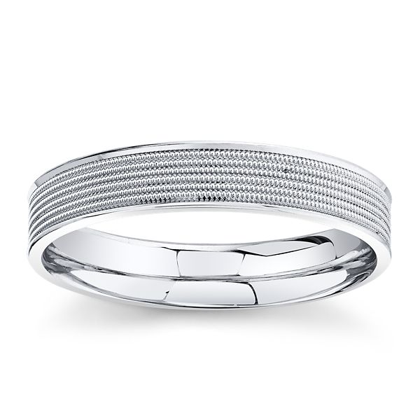 Christian Bauer 14k White Gold 4.5 mm Wedding Band