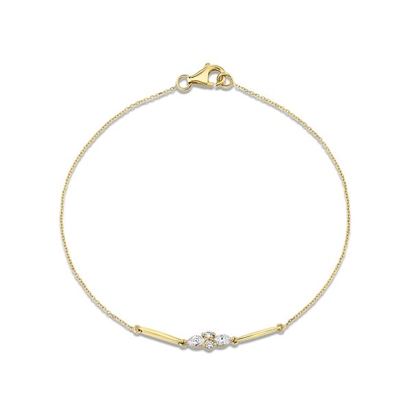 14k Yellow Gold Diamond Bracelet 1/6 ct. tw.