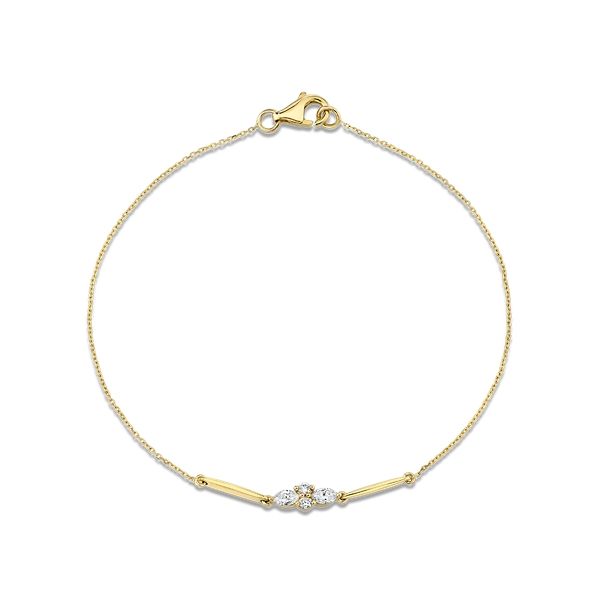 14k Yellow Gold Diamond Bracelet 1/6 ct. tw.