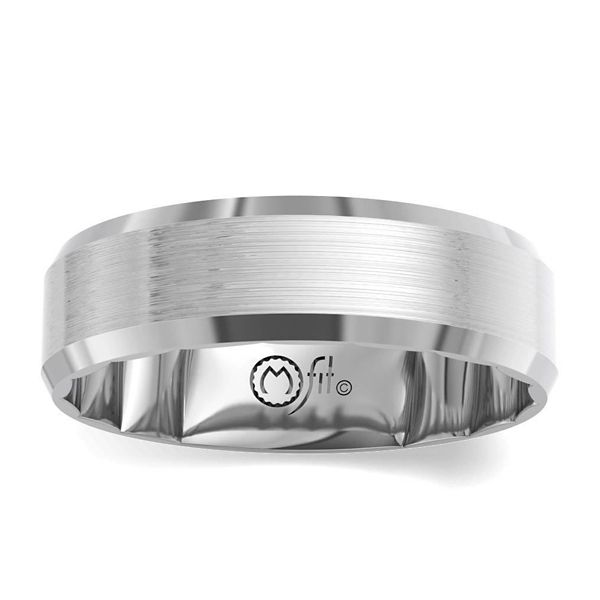 MFit 14k White Gold 8 mm Wedding Band