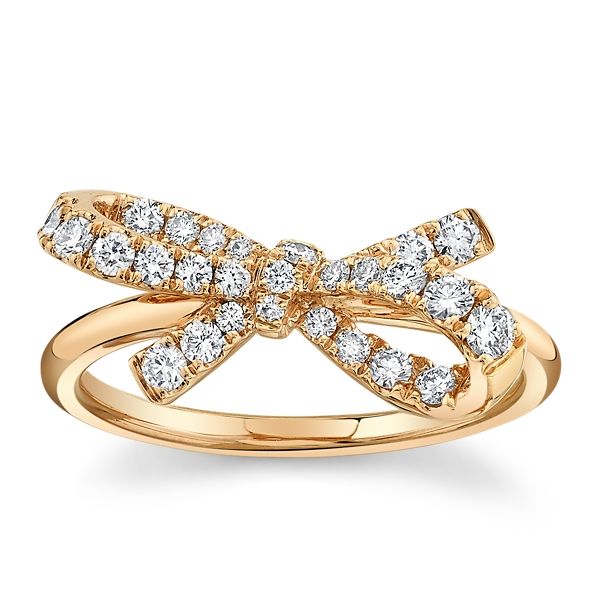 Memoire 18k Rose Gold Diamond Wedding Ring 3/8 ct. tw.
