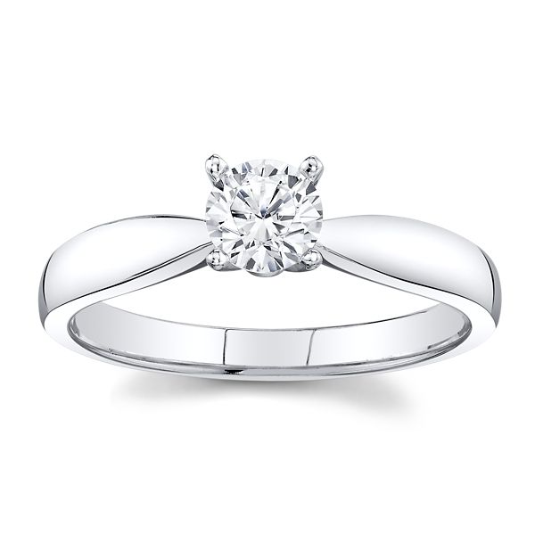 14k White Gold Engagement Ring Setting