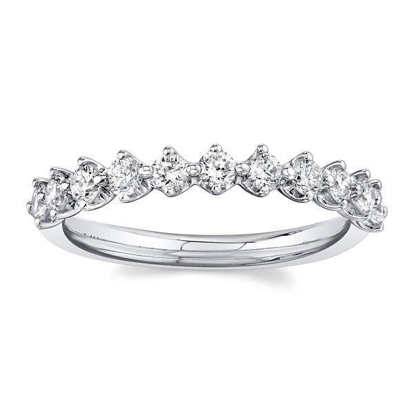 14k White Gold Diamond Wedding Band 1/2 ct. tw.