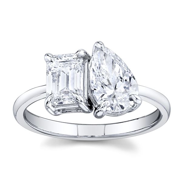 Eternalle Lab-Grown Duet 14k White Gold Diamond Toi Et Moi Ring 1 3/4 ct. tw.