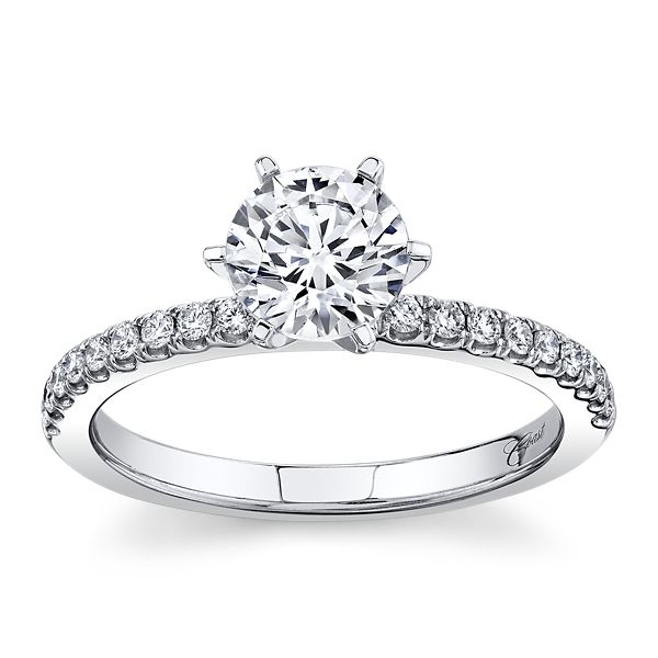 Coast Diamond 14k White Gold Diamond Engagement Ring Setting 1/5 ct. tw.