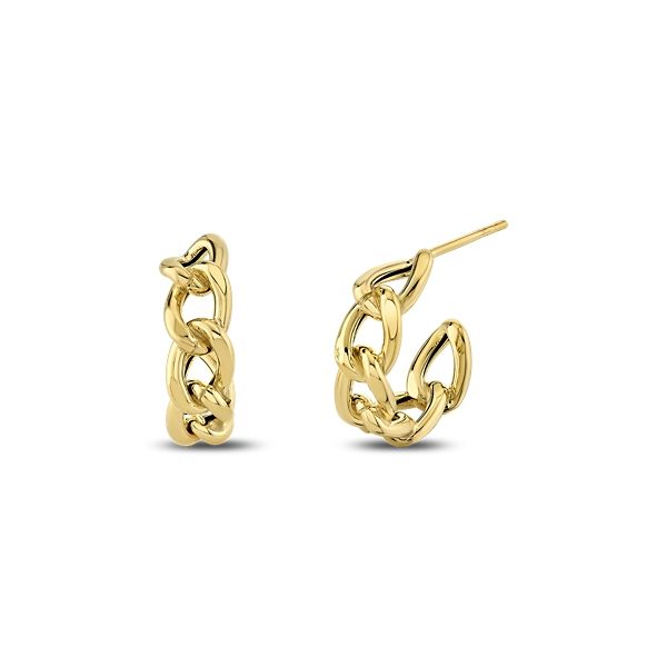 14k Yellow Gold Hoop Earrings